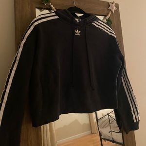 ADIDAS CROPPED HOODIE SWEATSHIRT
